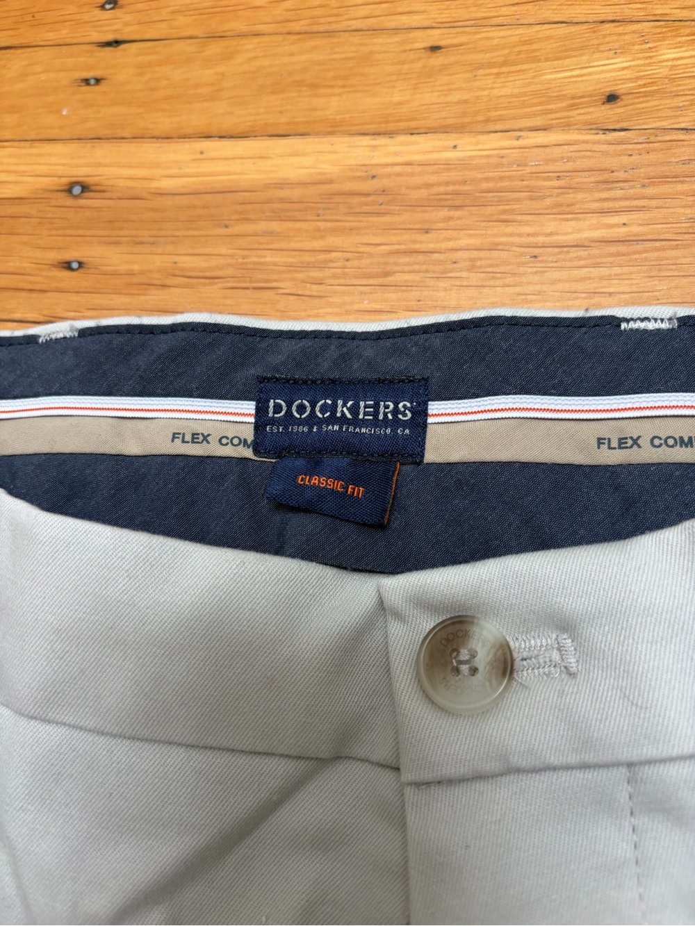 Dockers Men's Light Gray Chino Pants - Straight Leg - Picture 3 of 3